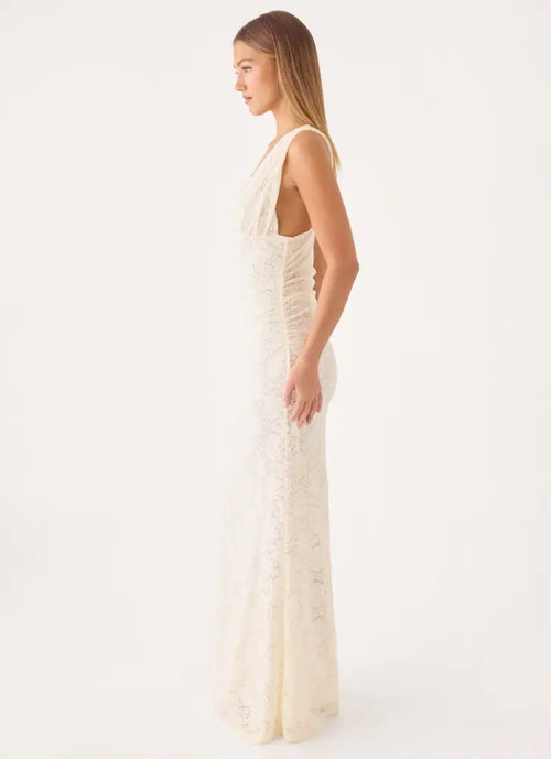 Aarin Lace Maxi Dress - Cream - Maxi Dresses