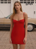 Ame Underwire Mini Dress - Red - Mini Dresses