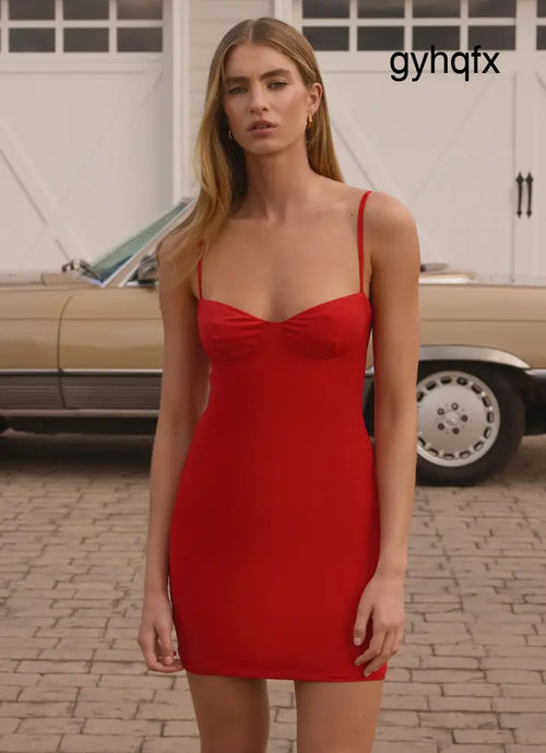 Ame Underwire Mini Dress - Red - Mini Dresses