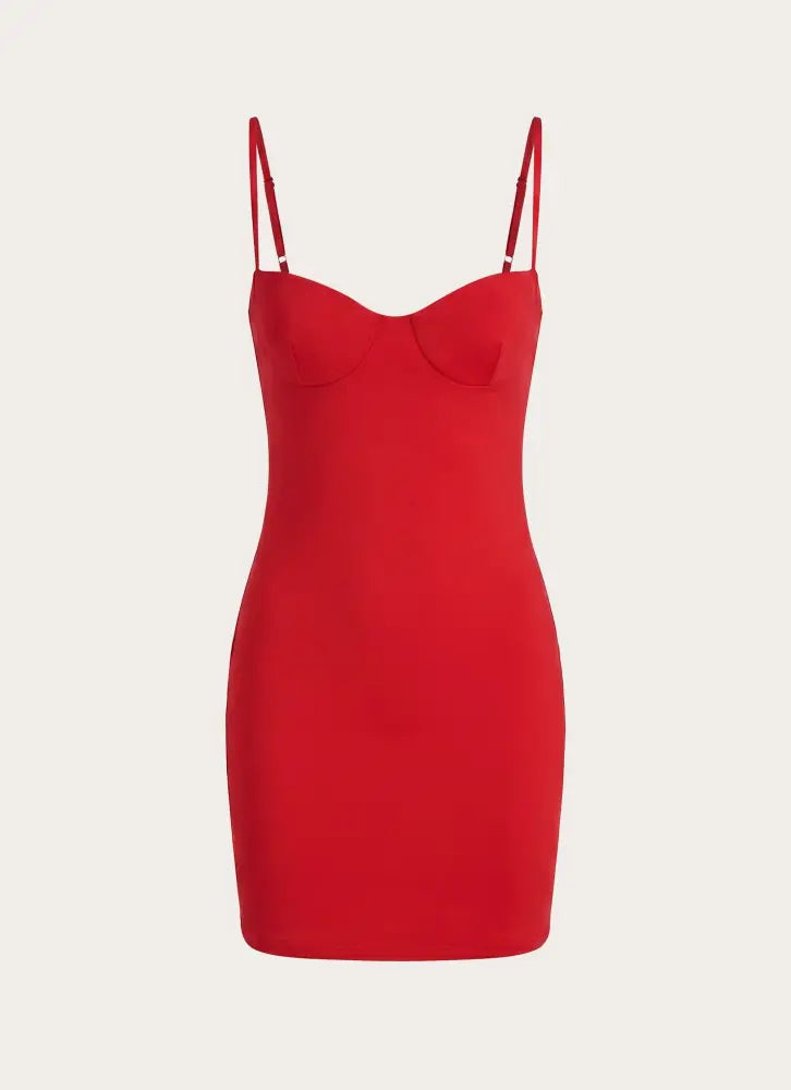 Ame Underwire Mini Dress - Red - Mini Dresses