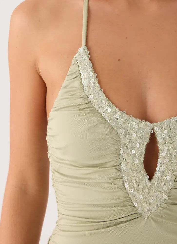 Aminata Maxi Dress - Sage - Maxi Dresses