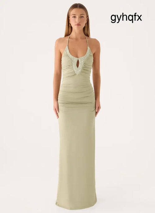 Aminata Maxi Dress - Sage - Maxi Dresses