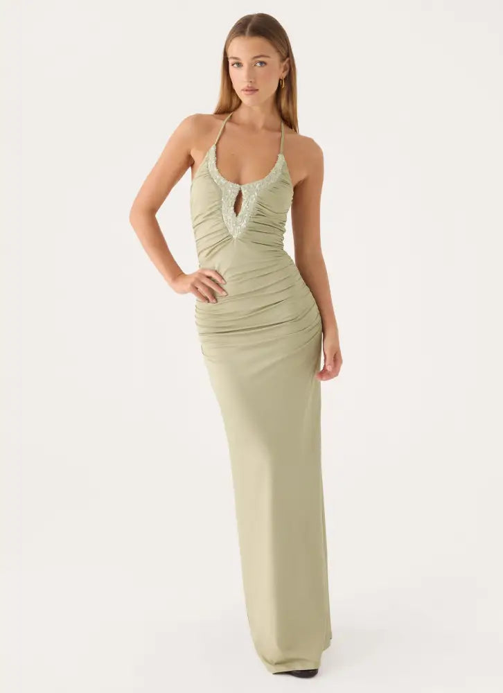 Aminata Maxi Dress - Sage - Maxi Dresses