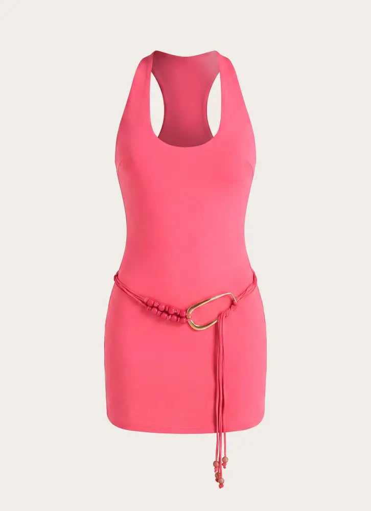 Bad Enough Mini Dress - Coral Red - Mini Dresses