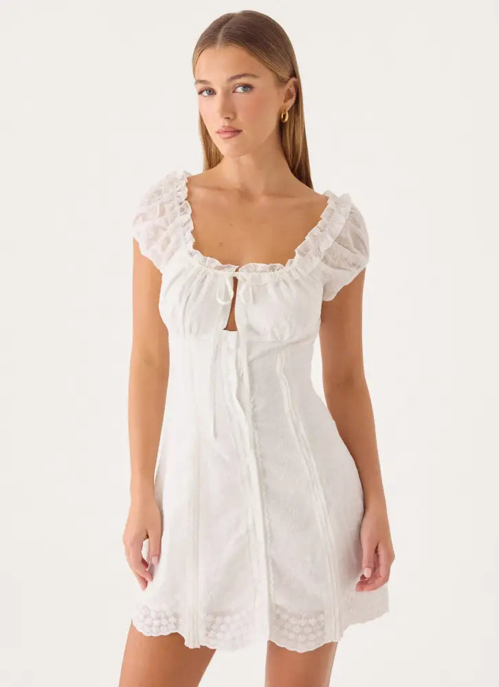 Complexity Mini Dress - White - Mini Dresses