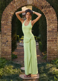 Cristal Halter Maxi Dress - Lime - Maxi Dresses