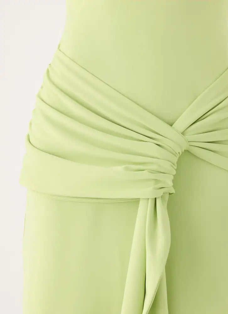 Cristal Halter Maxi Dress - Lime - Maxi Dresses
