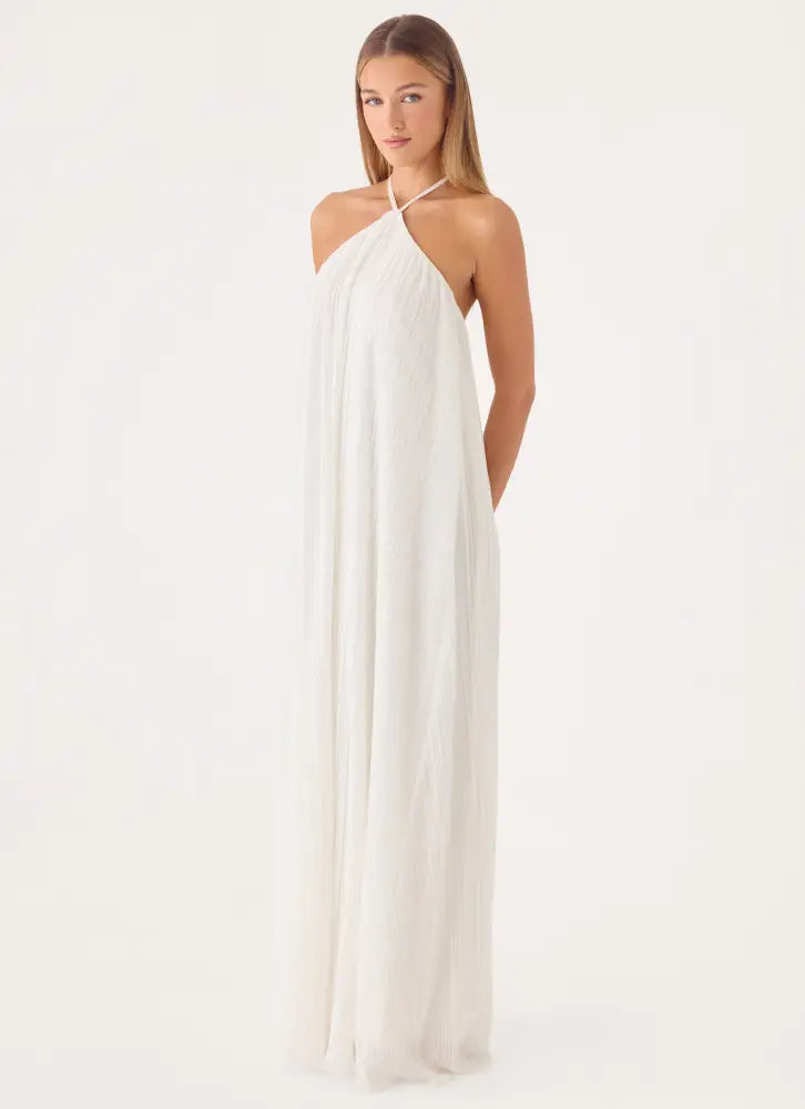 Danni Halter Maxi Dress - White - Maxi Dresses