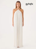 Danni Halter Maxi Dress - White - Maxi Dresses
