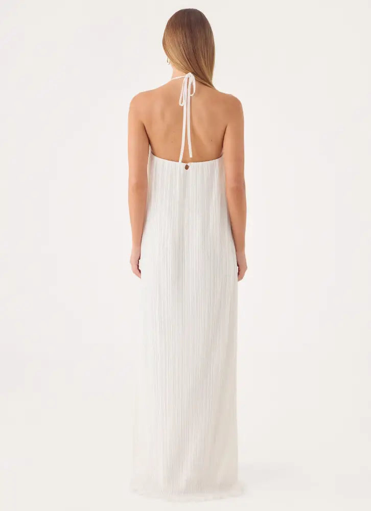 Danni Halter Maxi Dress - White - Maxi Dresses