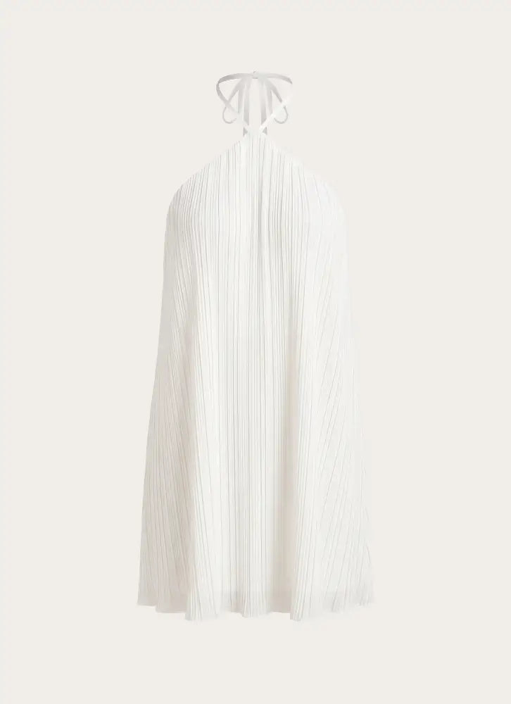 Danni Halter Mini Dress - White - Mini Dresses