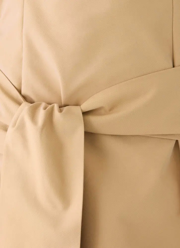 Diya Wrap Mini Dress - Camel - Mini Dresses