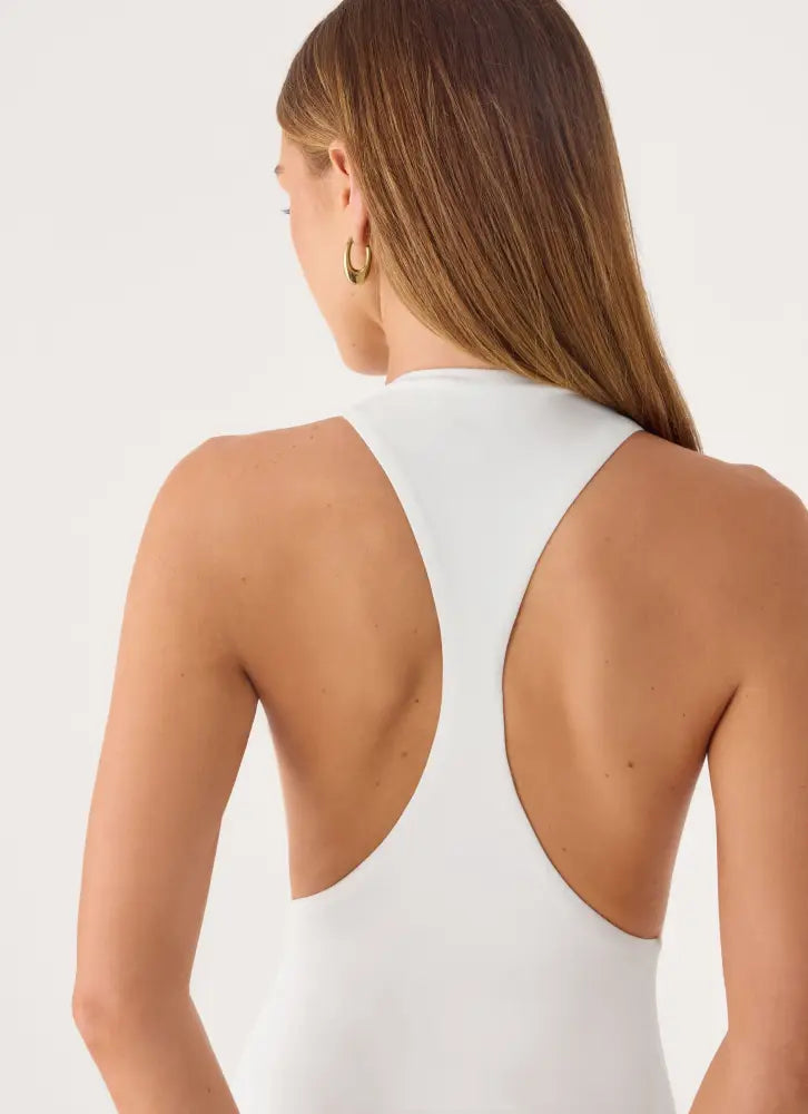 Elliah Cut Out Back Maxi Dress - White - Maxi Dresses