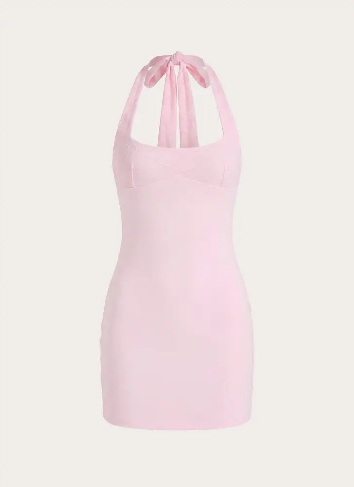Healthy Habit Mini Dress - Pink - Mini Dresses
