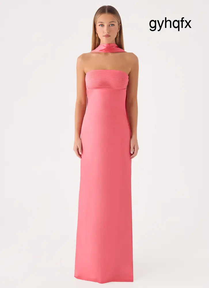 Hush Maxi Dress - Coral Red - Maxi Dresses