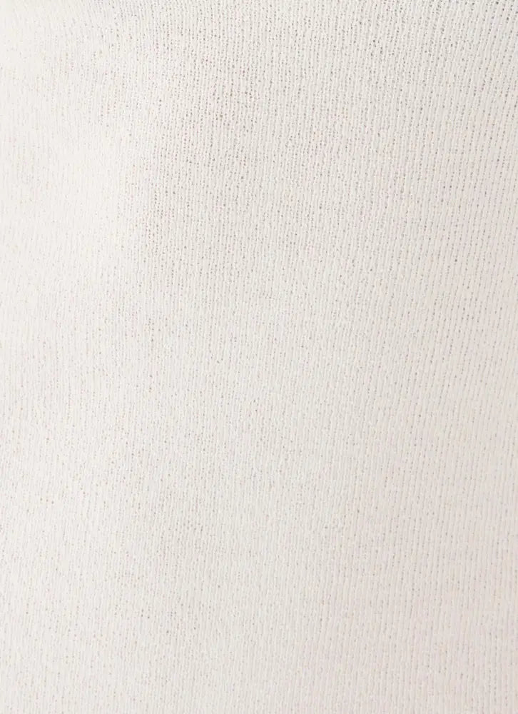 Levara Knit Low Back Mini Dress - White - Mini Dresses