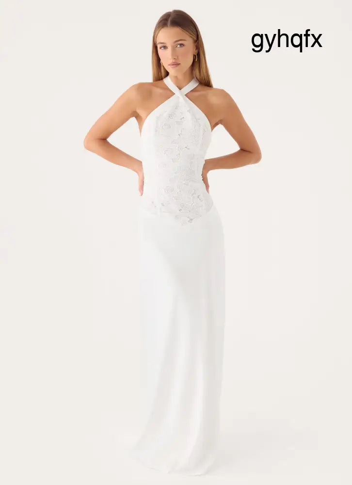 Lilas Maxi Dress - White - Maxi Dresses