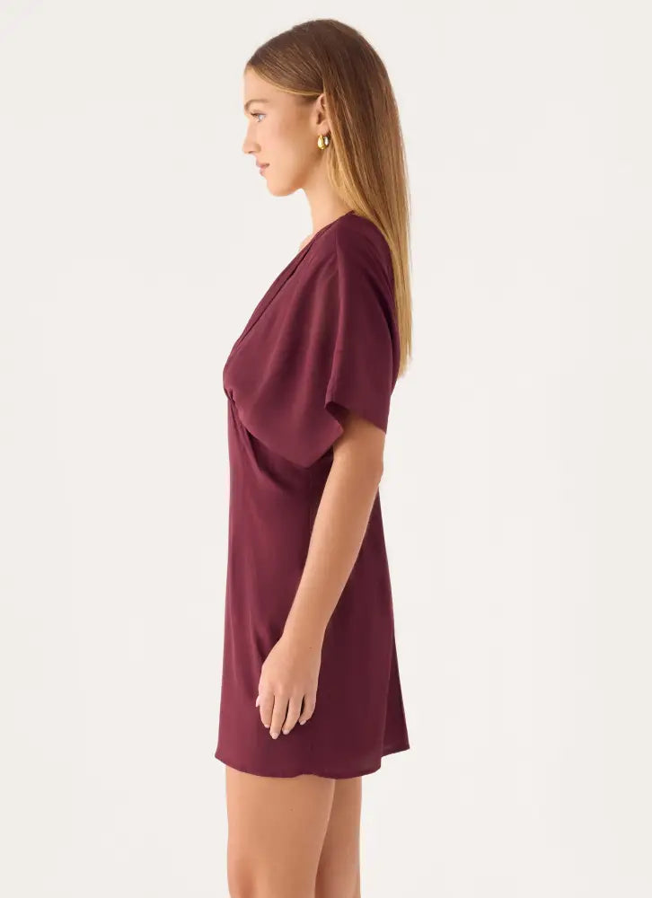 Only For You Mini Dress - Burgundy - Mini Dresses