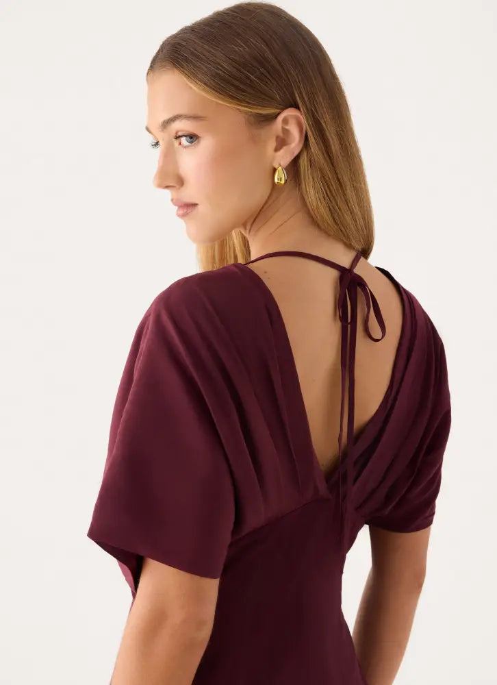 Only For You Mini Dress - Burgundy - Mini Dresses