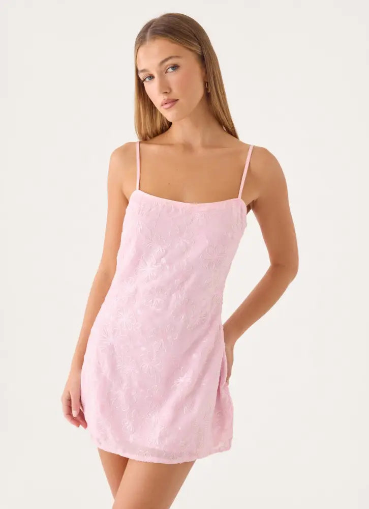 Posey Mini Dress - Pink - Mini Dresses