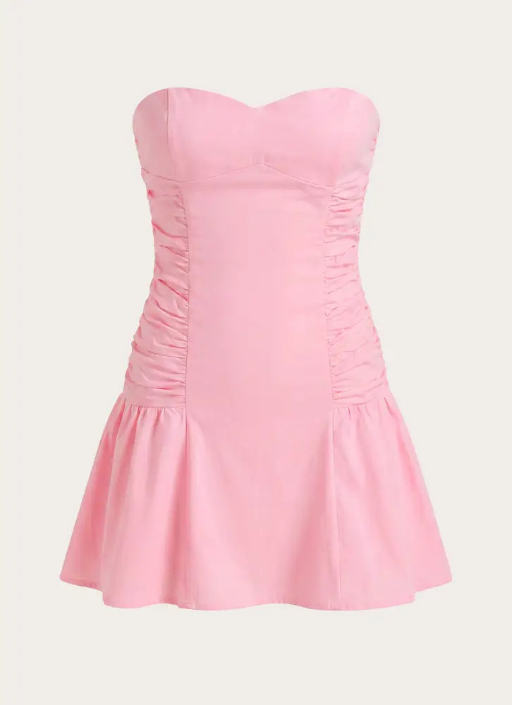 Rosabelle Mini Dress - Pink - Mini Dresses