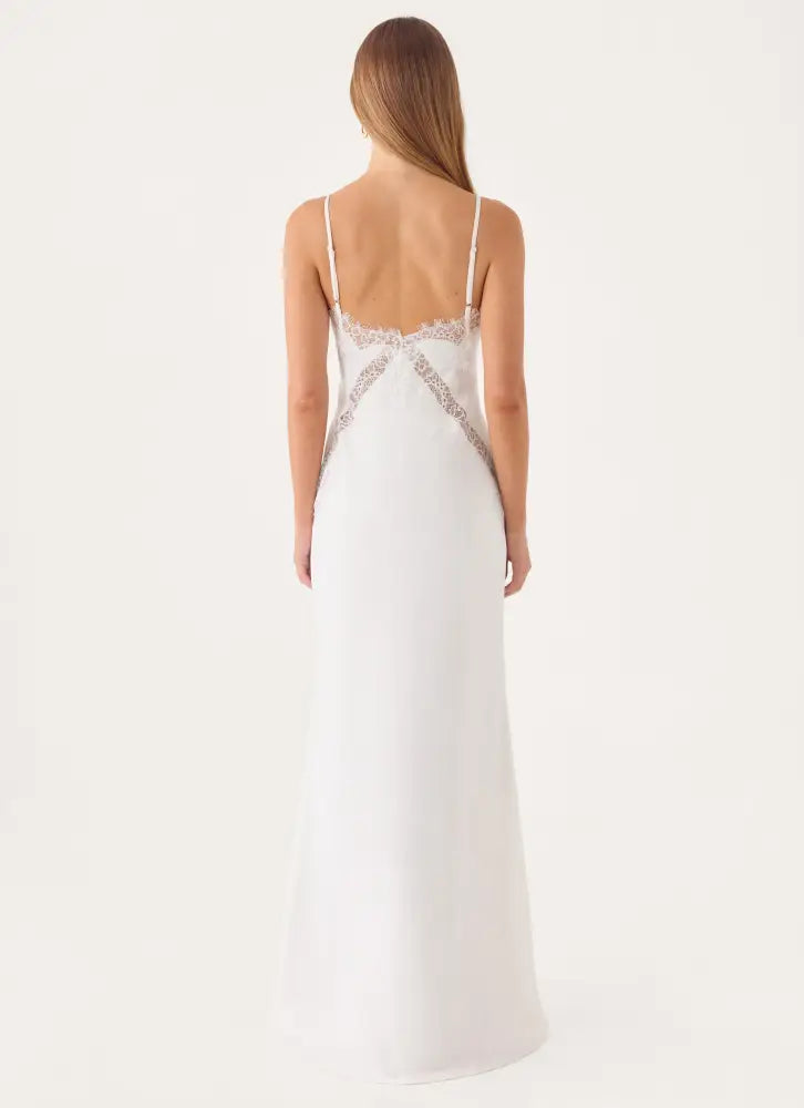 Winona Night Slip Dress - White - Maxi Dresses