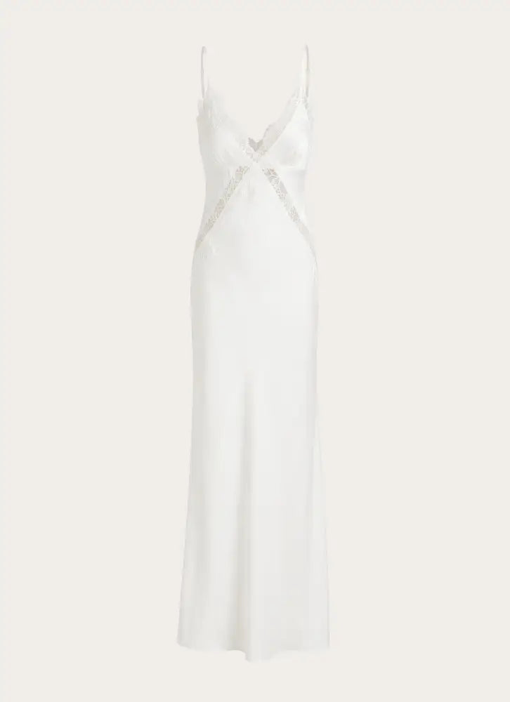 Winona Night Slip Dress - White - Maxi Dresses